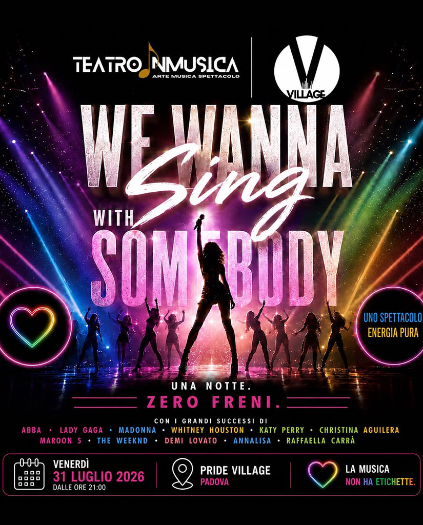 Musical 'We wanna sing with somebody', show e disco